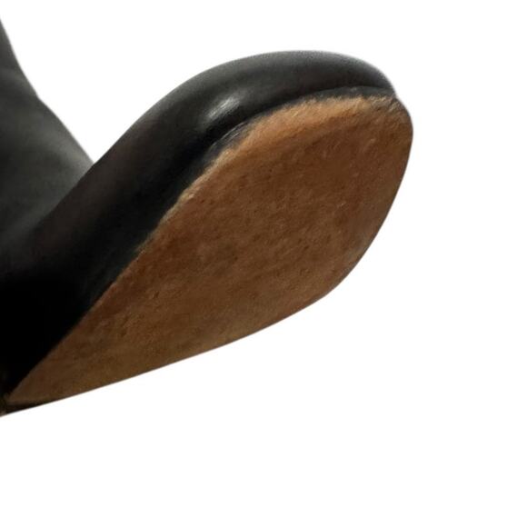 BOSS HUGO BOSS Chelsea Black Pull On Leather Ankle Boot SZ 11 - Picture 6 of 10